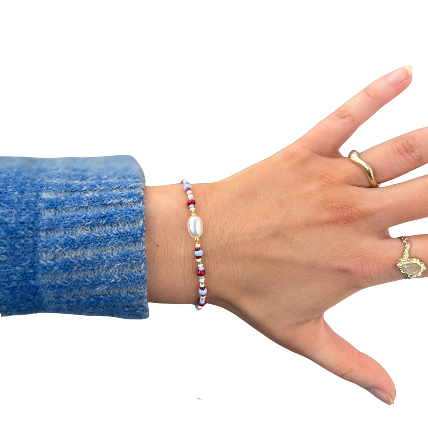 Lauviga m/perle Armbånd